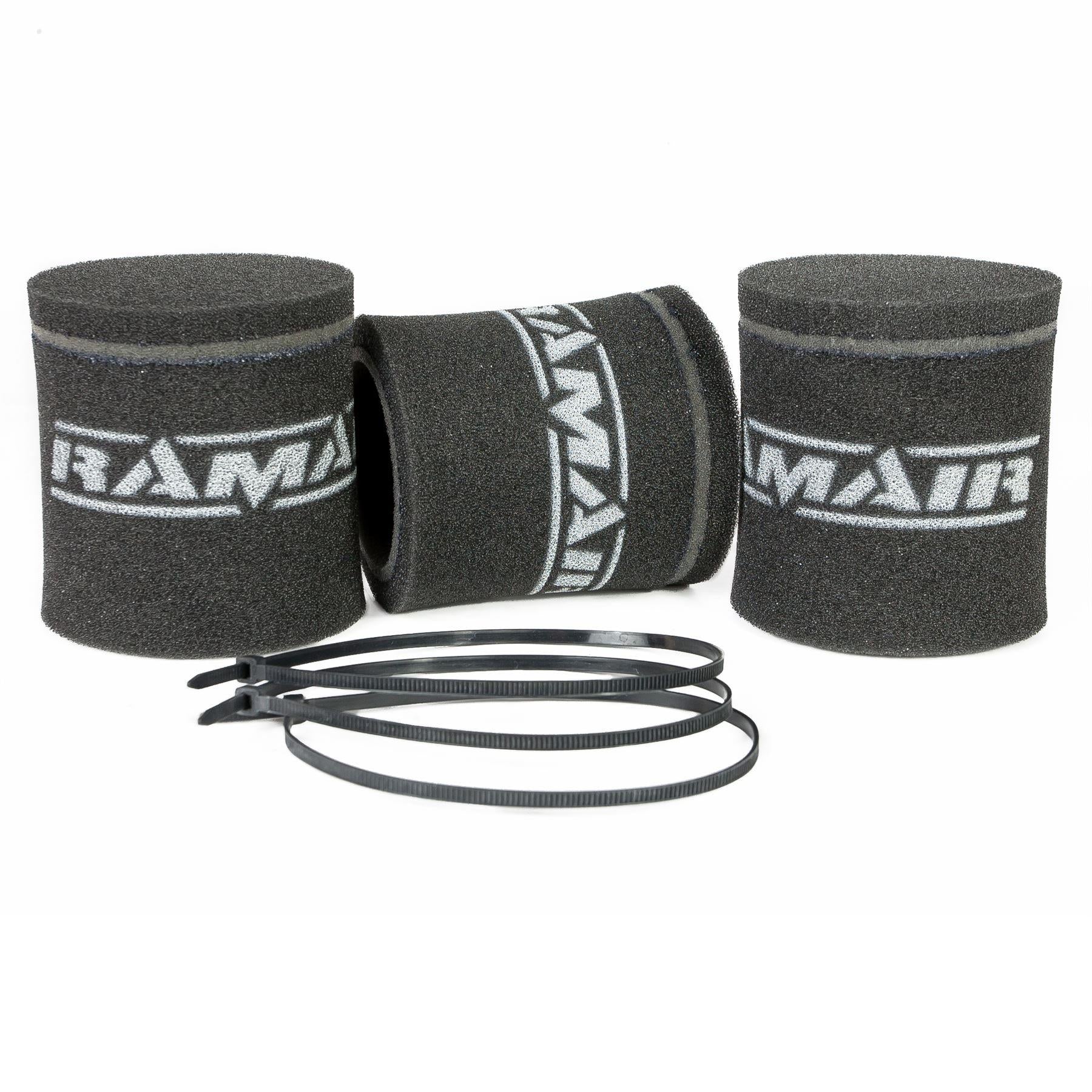Ramair 3x Single Inlet Motorcycle Carb Sock Foam Air Filter 102mm