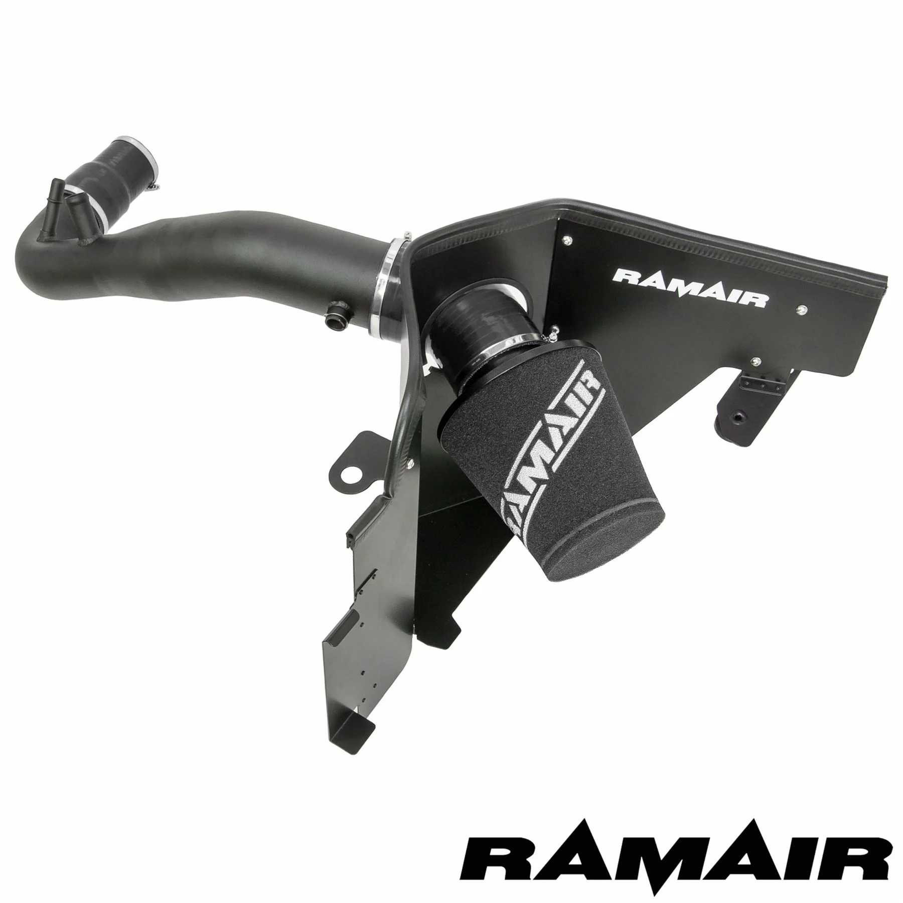 Ramair Performance Foam Induction Kit for 2.3 Ecoboost Ford Mustang - Black Hose