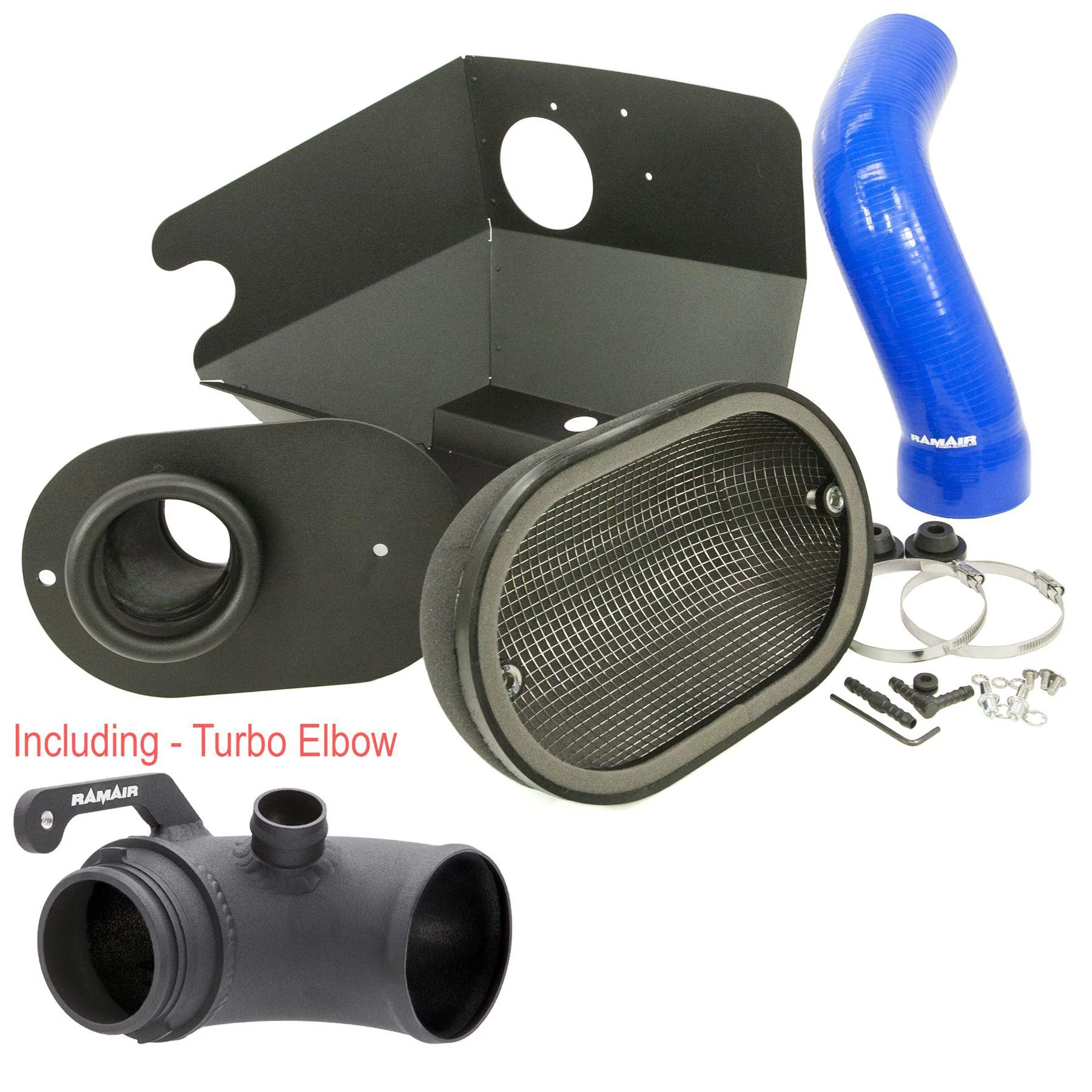 Ramair Performance Foam Induction Kit With Turbo Elbow for 2.0 TSI MQB VAG - Blue Hose