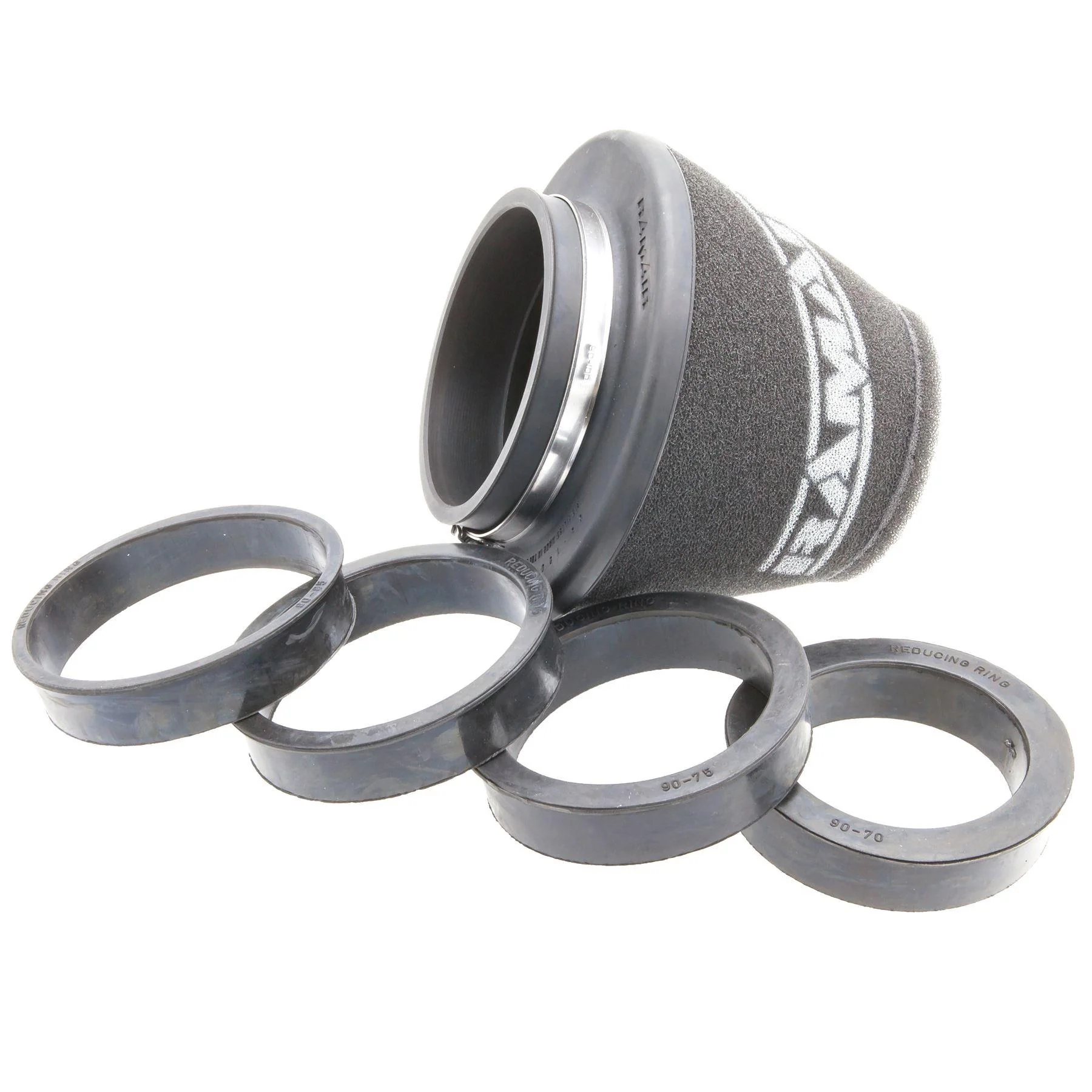 Ramair Ramair Foam 70mm - 90mm (2.75-3.5inch) ID Neck Polymer Base Neck Cone Air Filter