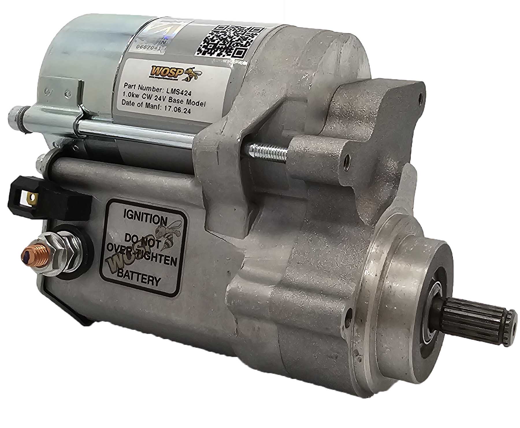 Wosp 1.0kW clockwise 24V base model high torque starter motor (LMS424)