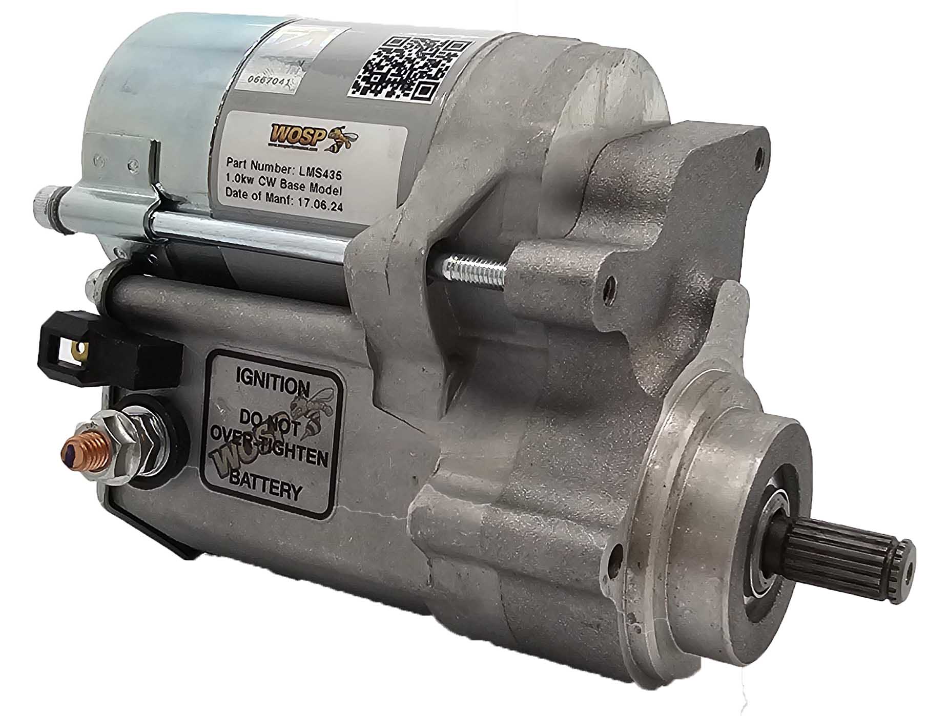 Wosp 1.0kW clockwise base model 12V high torque starter motor (LMS435)