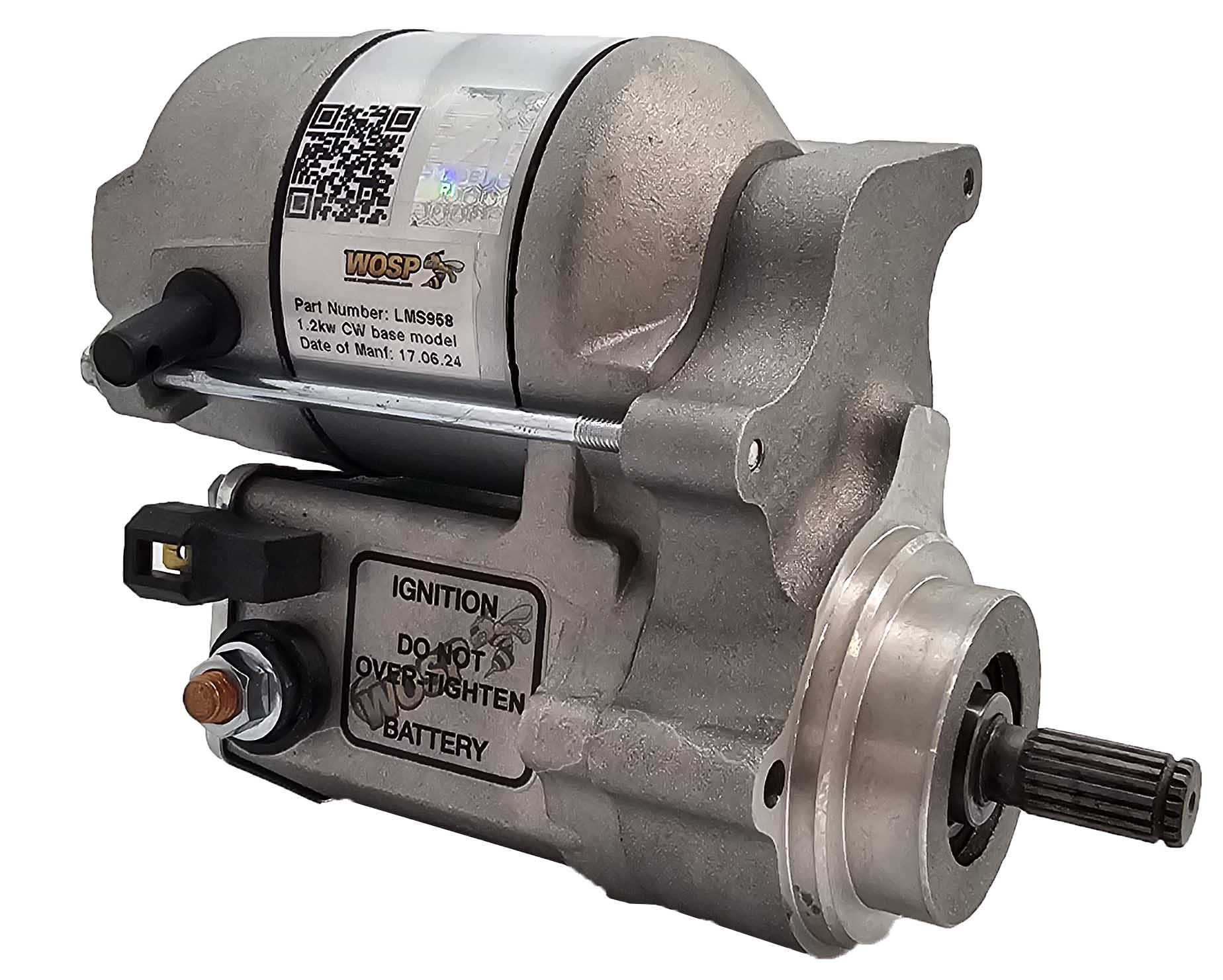 Wosp 1.2kW clockwise base model 12V high torque starter motor (LMS958)
