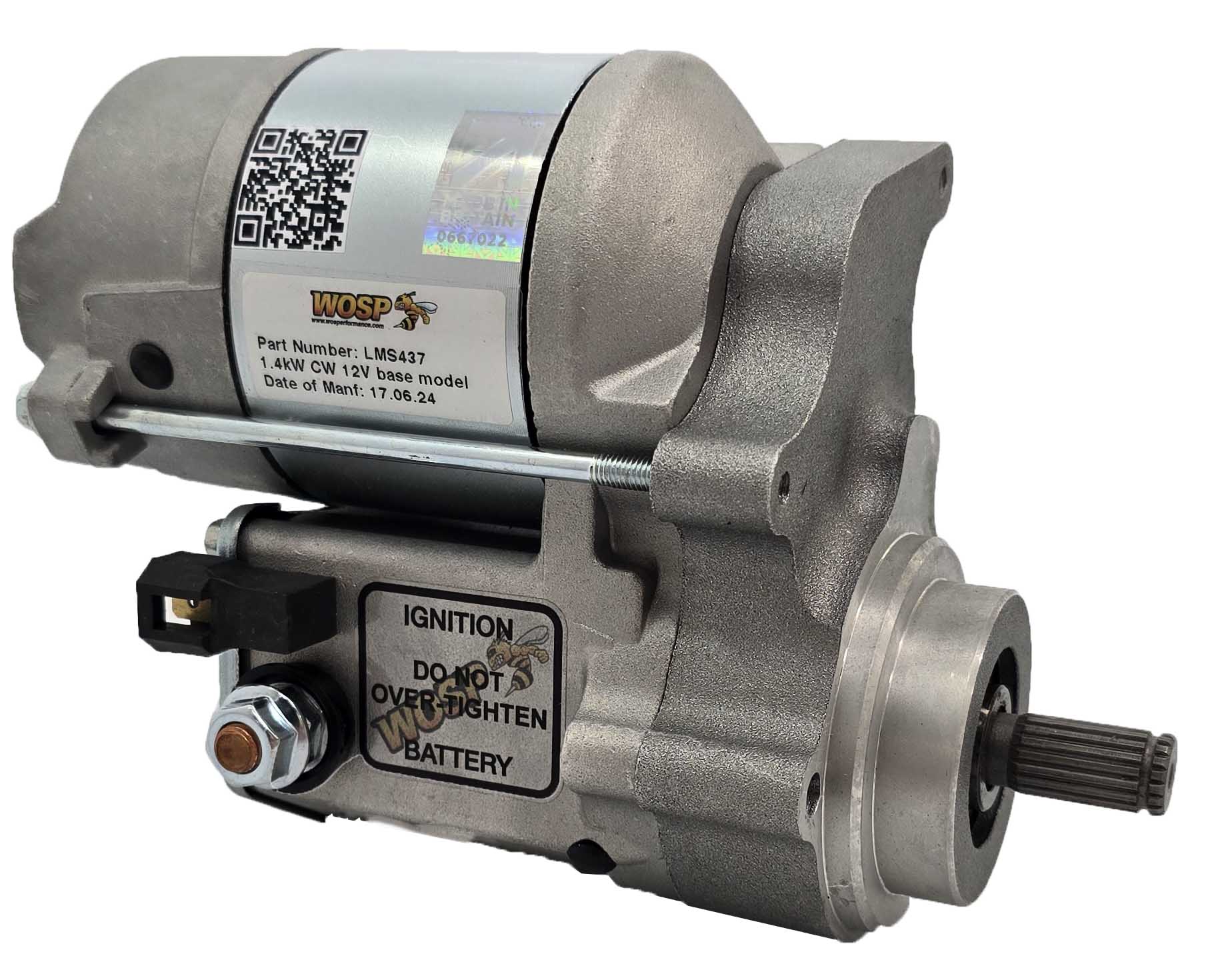 Wosp 1.4kW clockwise base model 12V high torque starter motor (LMS437)