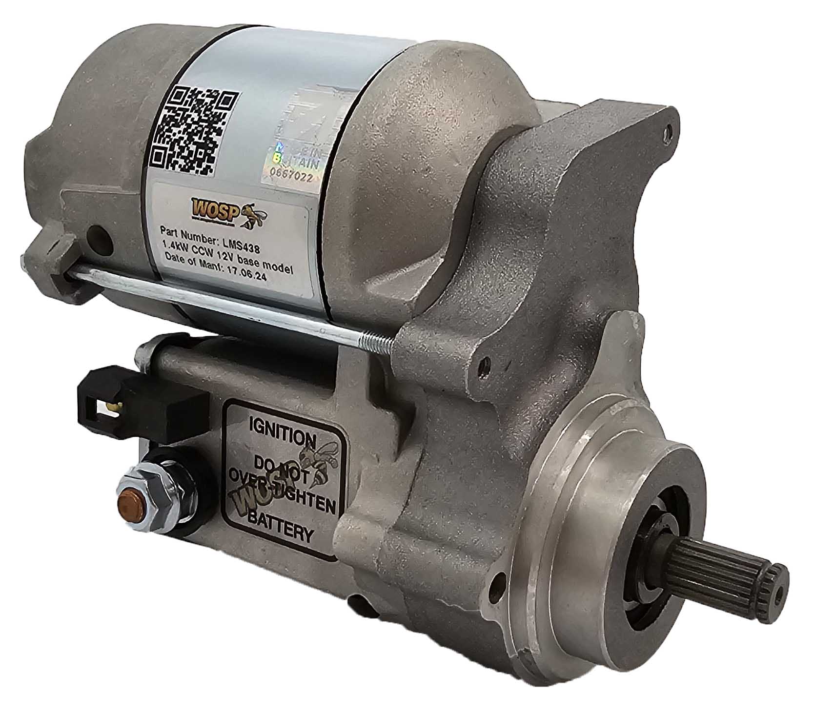 Wosp 1.4kW counterclockwise base model 12V high torque starter motor (LMS438)