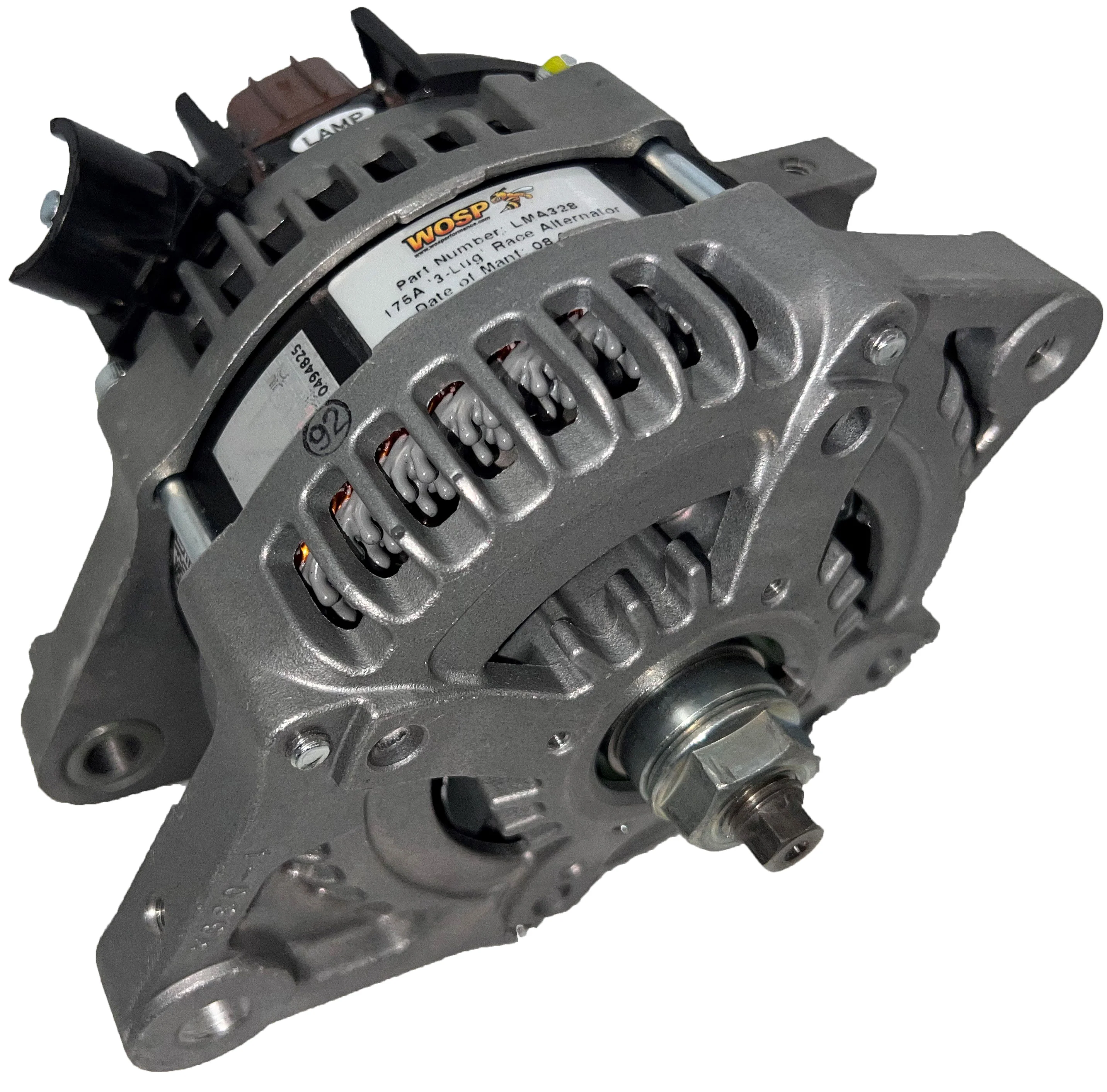 Wosp 120A (180°) Universal 3-Lug Race Alternator