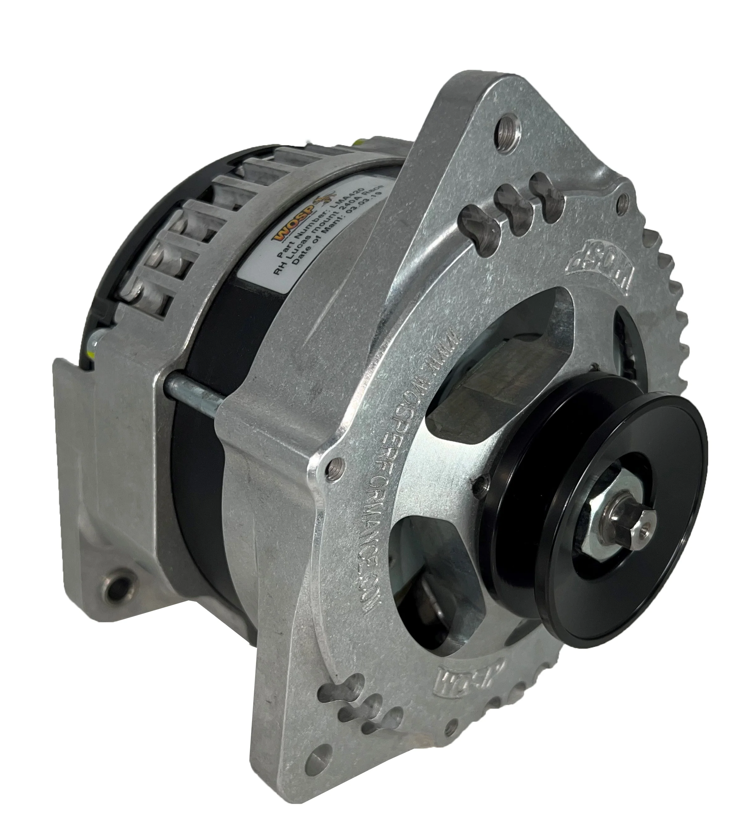 Wosp 240A Lucas type RH Mount Race Alternator