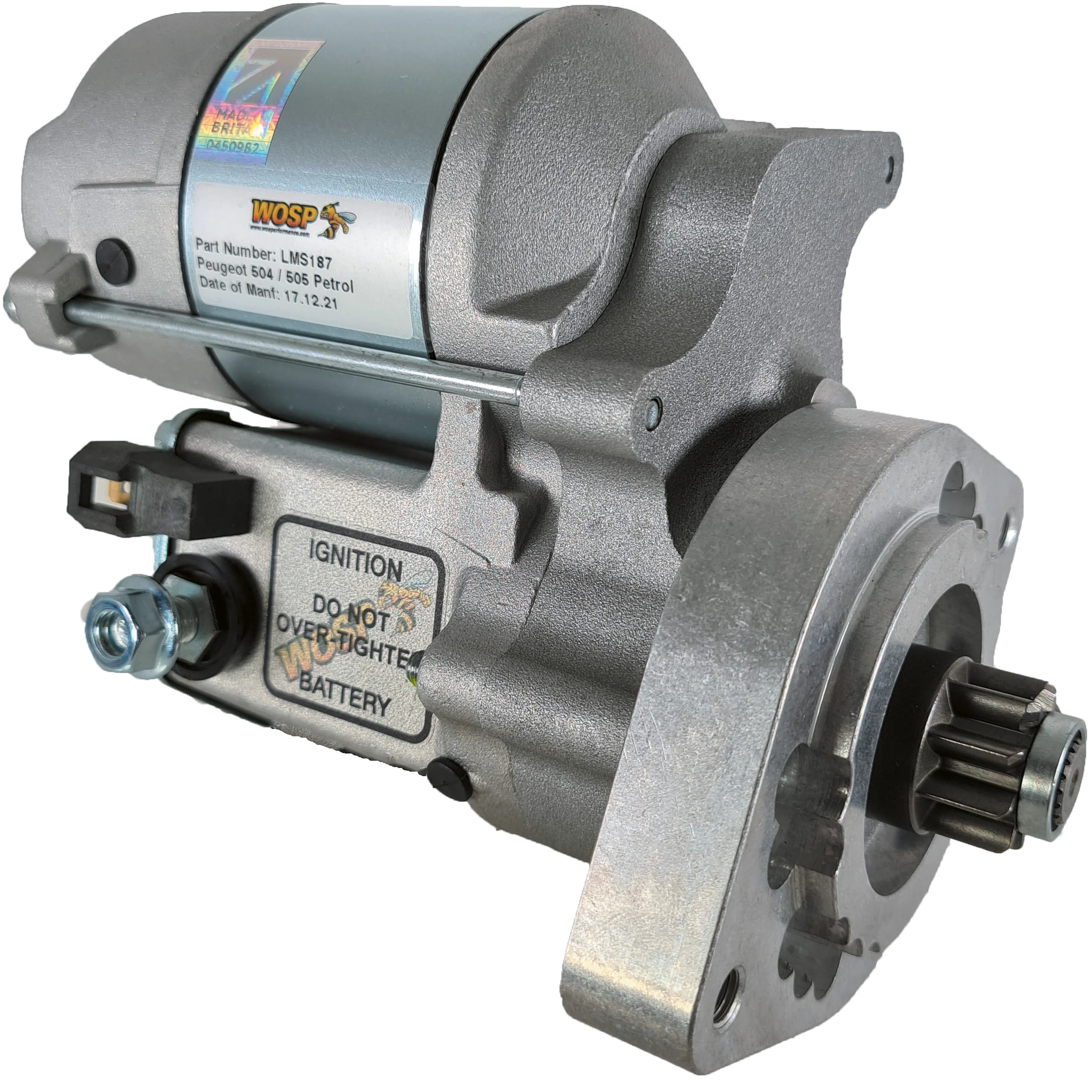 Wosp Citreon C25 / Fiat Ducato / Peugeot 504 & 505 / Talbot Express high torque starter motor (LMS187)