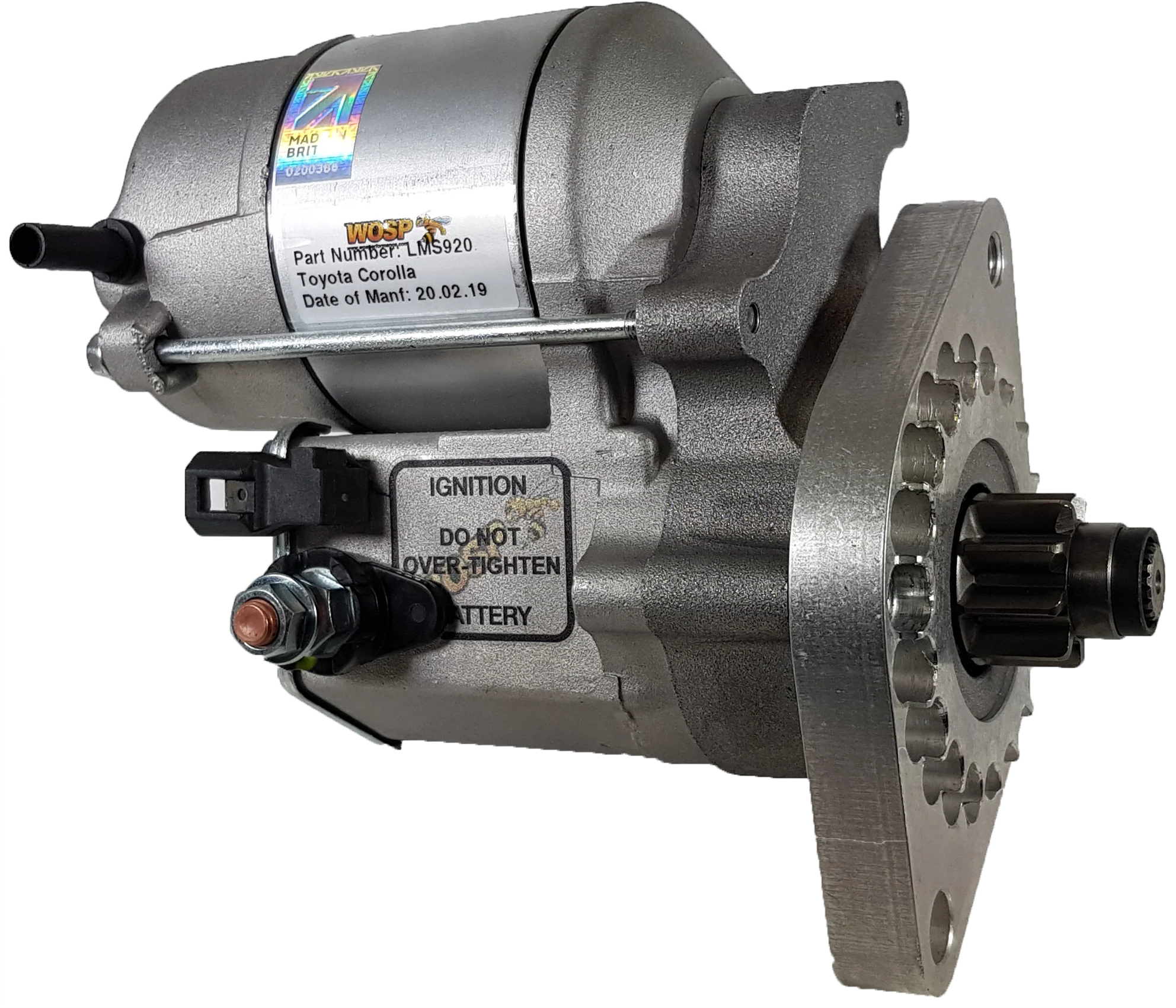 Wosp Daihatsu Charmant & Toyota Carina / Celica / Corolla 'early' high torque starter motor (LMS920)