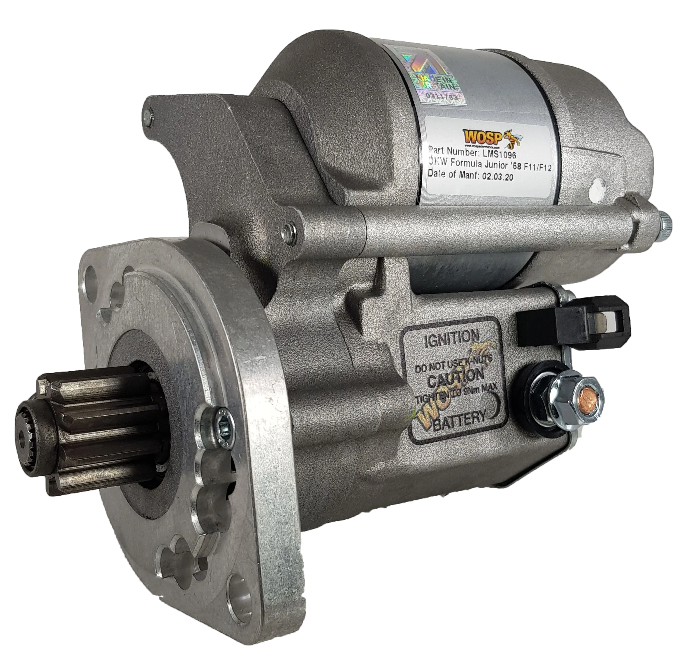 Wosp DKW Formula Junior '58 F11 / F12 high torque starter motor (LMS1096)
