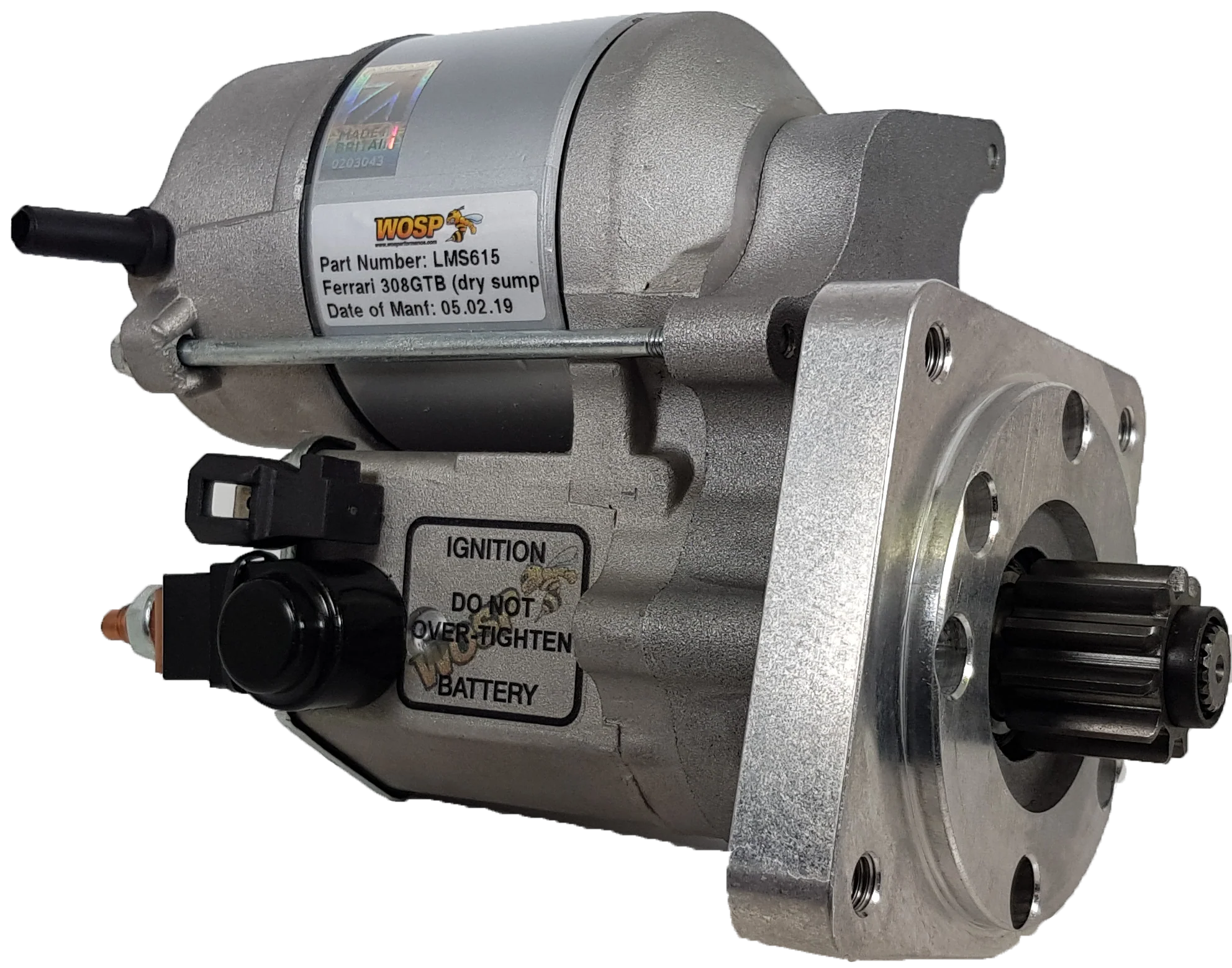 Wosp Ferrari 308 GTB (early) high torque starter motor (LMS615)