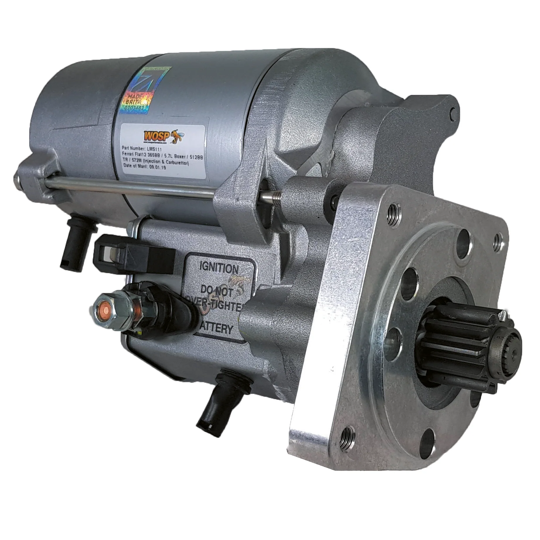 Wosp Ferrari Flat 12 'various' super-duty starter motor (LMS111)