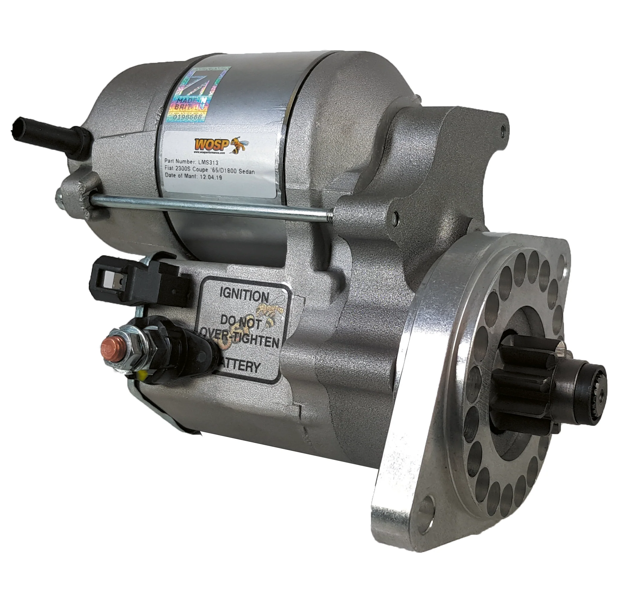 Wosp Fiat 2300s Coupe '65 / D1800 Sedan high torque starter motor (LMS313)