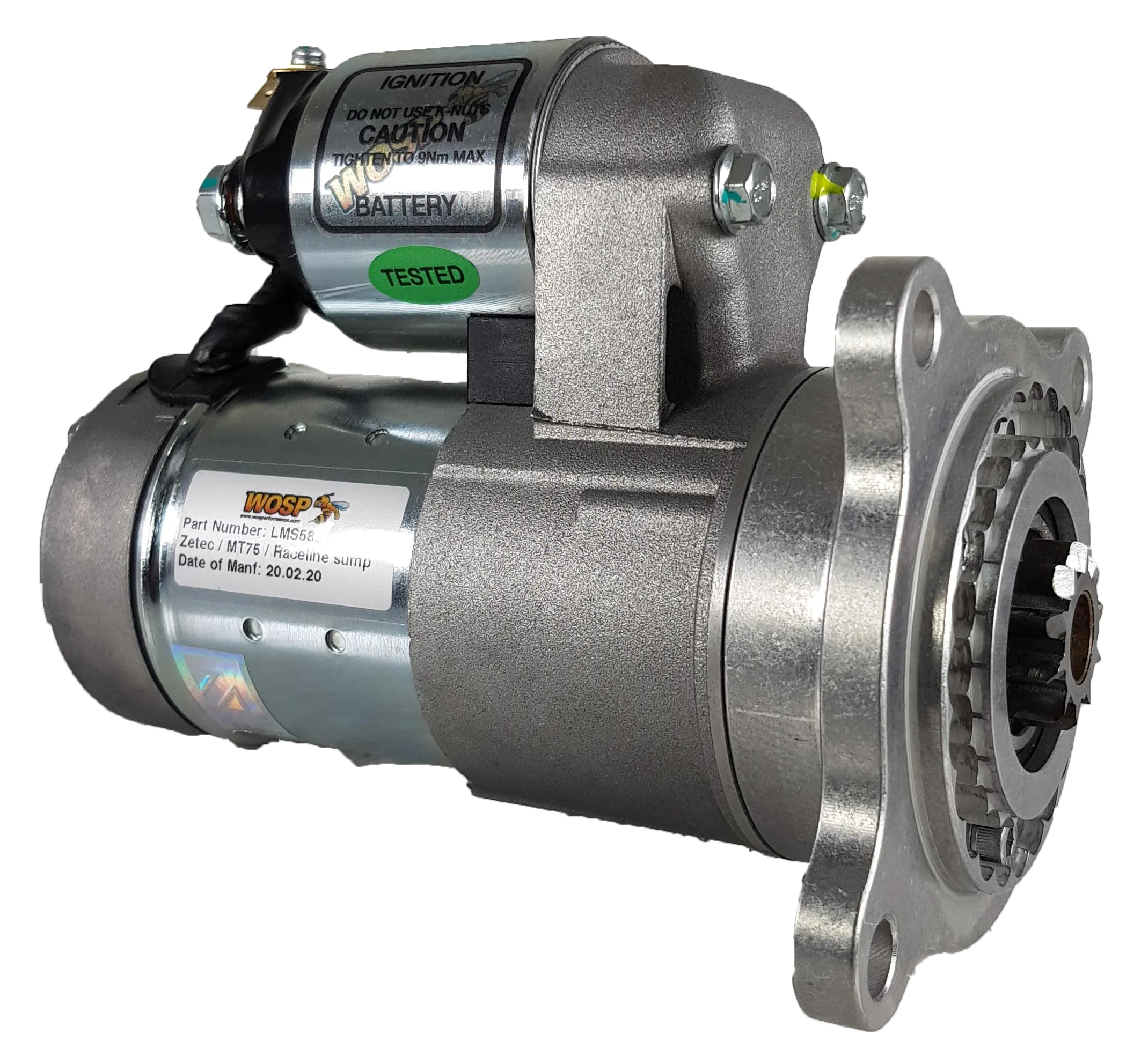 Wosp Ford CVH / Zetec / Cosworth (MT75 transmission) Raceline sump slimline starter motor (LMS589)