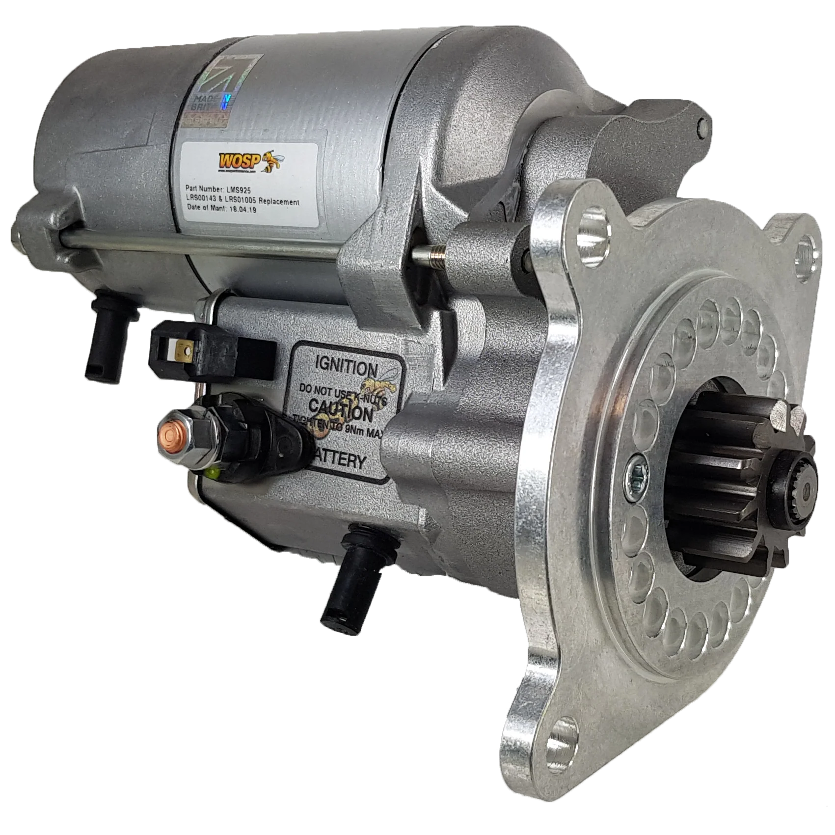 Wosp Ford Major / Super Major Tractor high torque starter motor (LMS925)