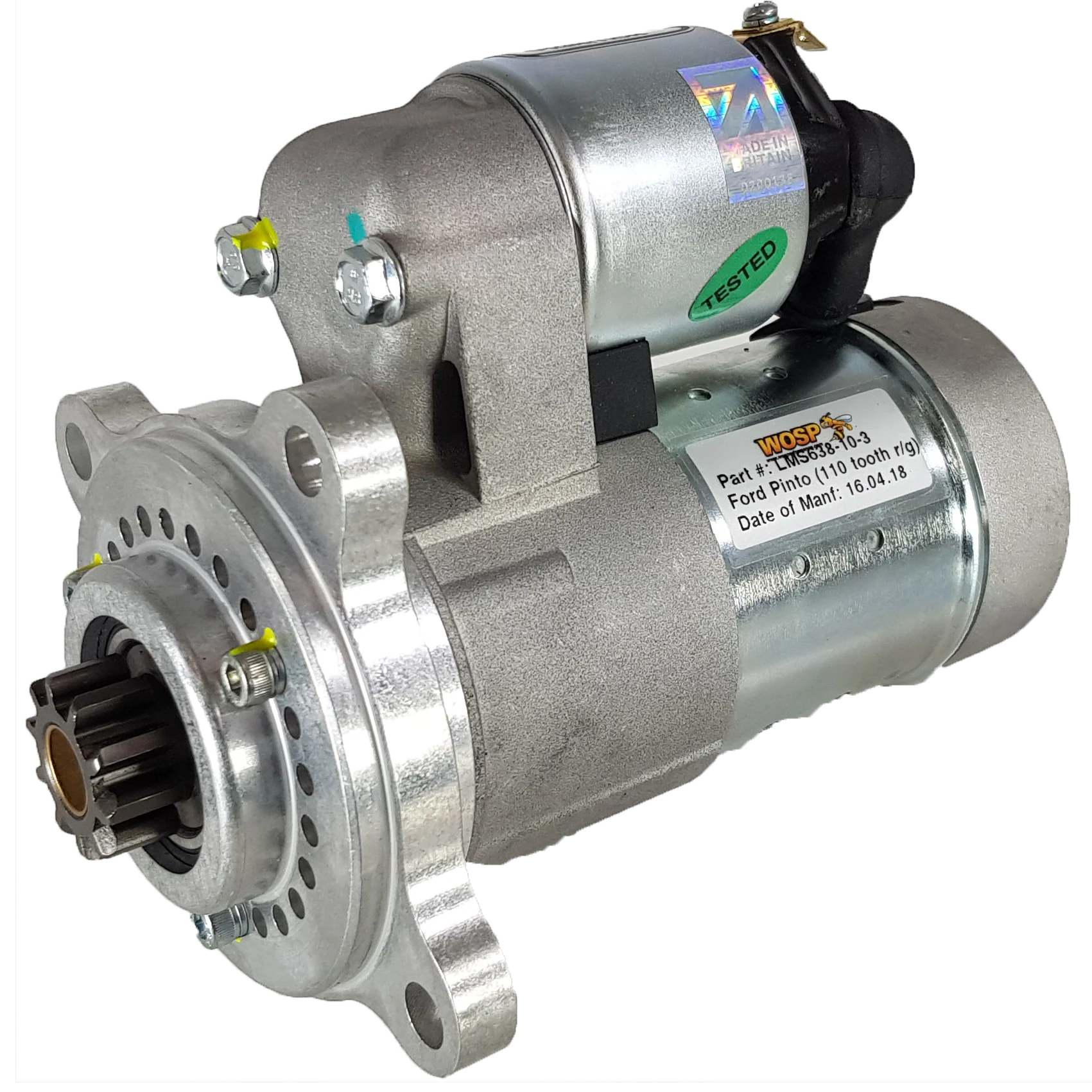Wosp Ford Pinto engine (110 tooth ring gear) 10 tooth / 3 bolt slimline starter motor (LMS638-10-3)