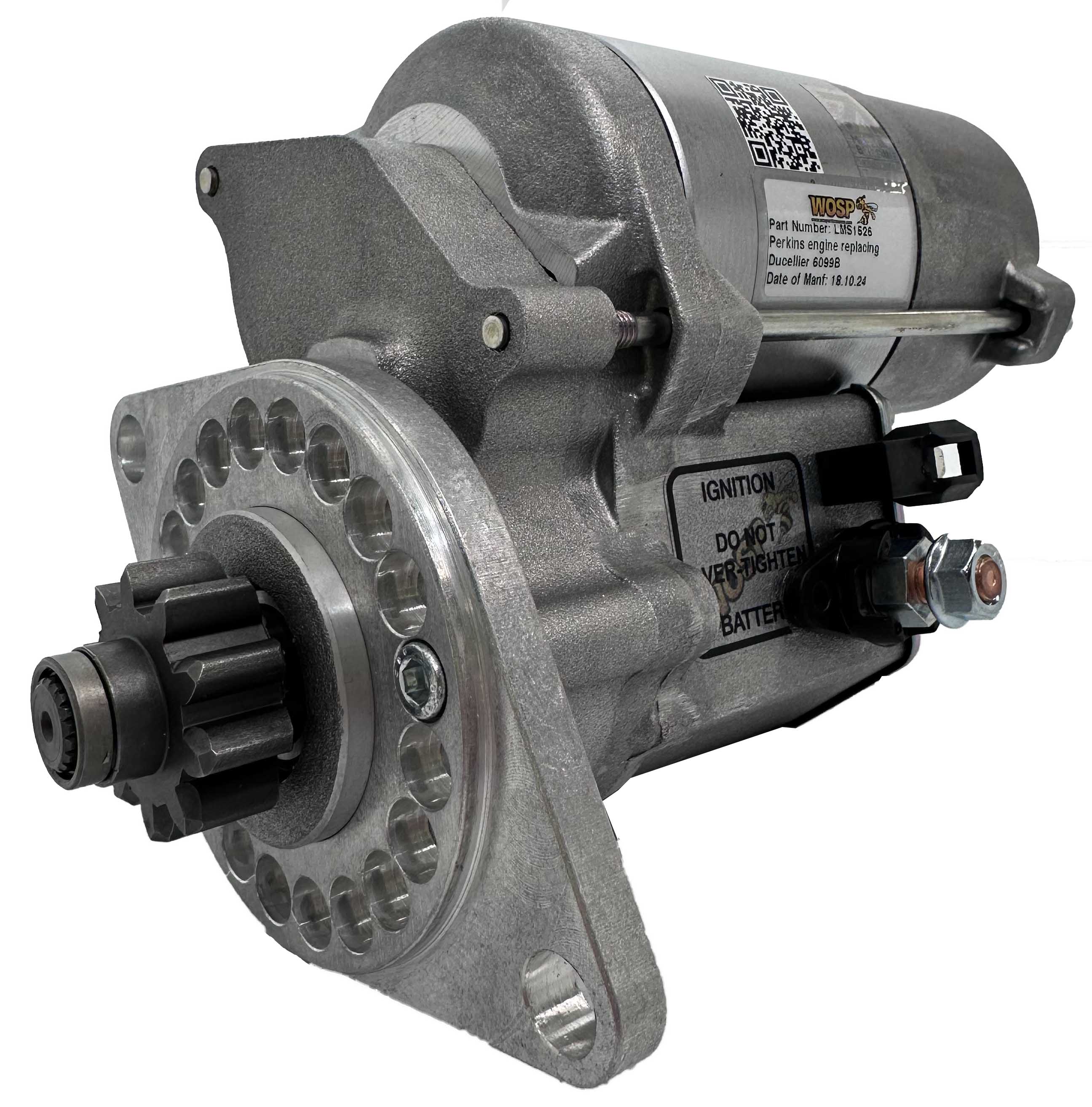 Wosp Perkins engine replacing Ducellier 6099B super-duty starter (LMS1526)