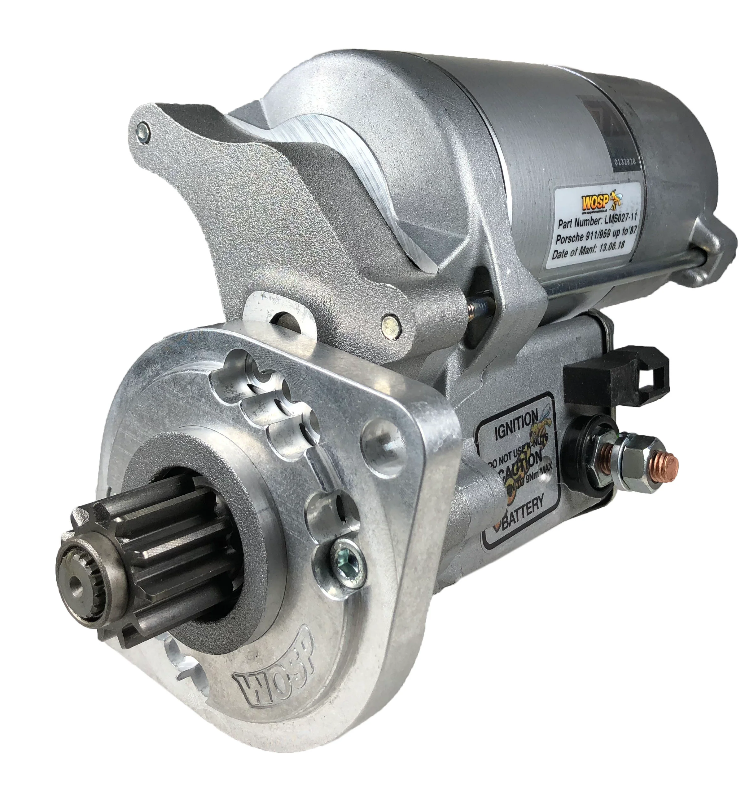 Wosp Porsche 911 / 912 / 959 / VW Beetle / Transporter RH super-duty starter motor (LMS027-11)