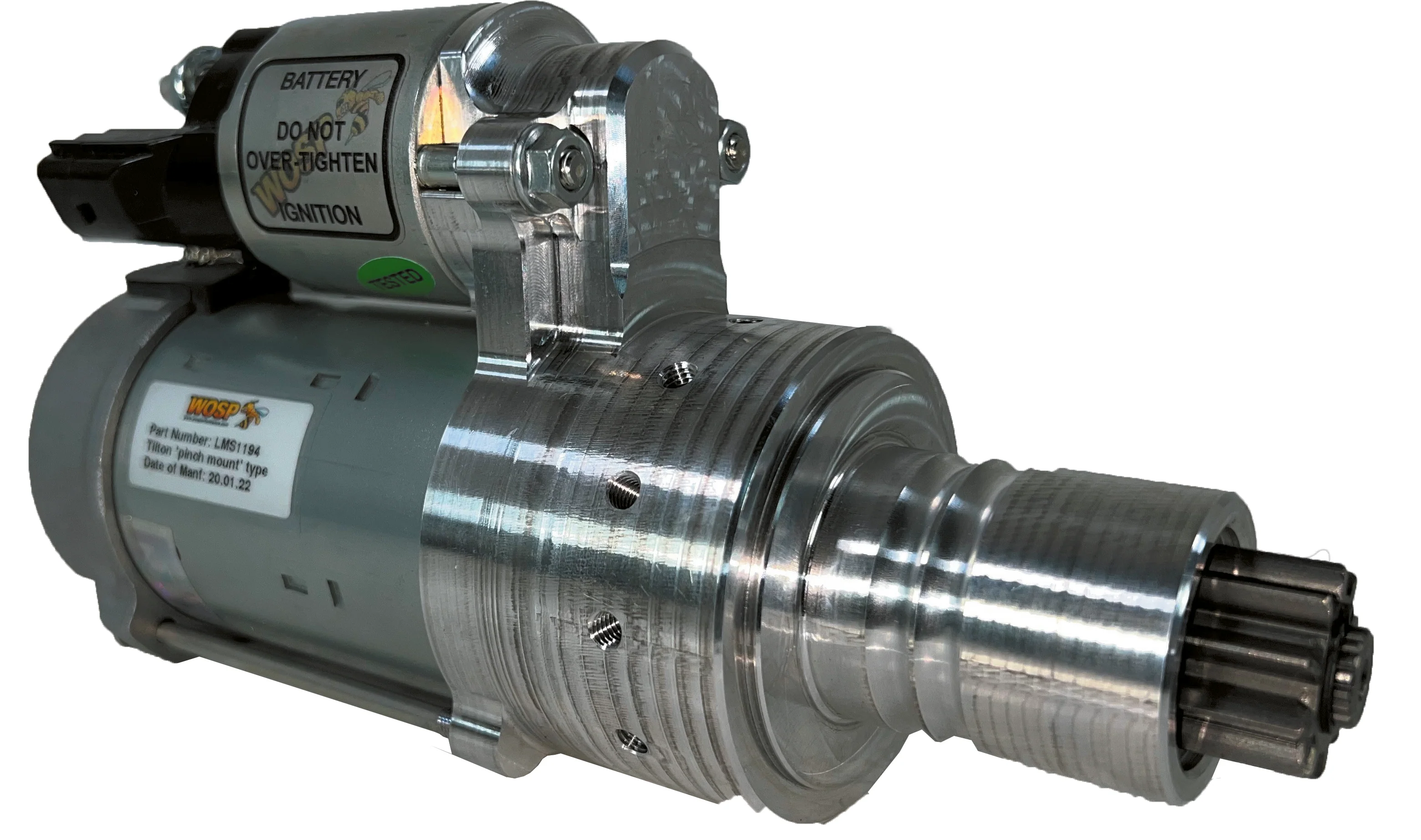 Wosp Tilton 'pinch mount' type high performance starter motor (LMS1194)