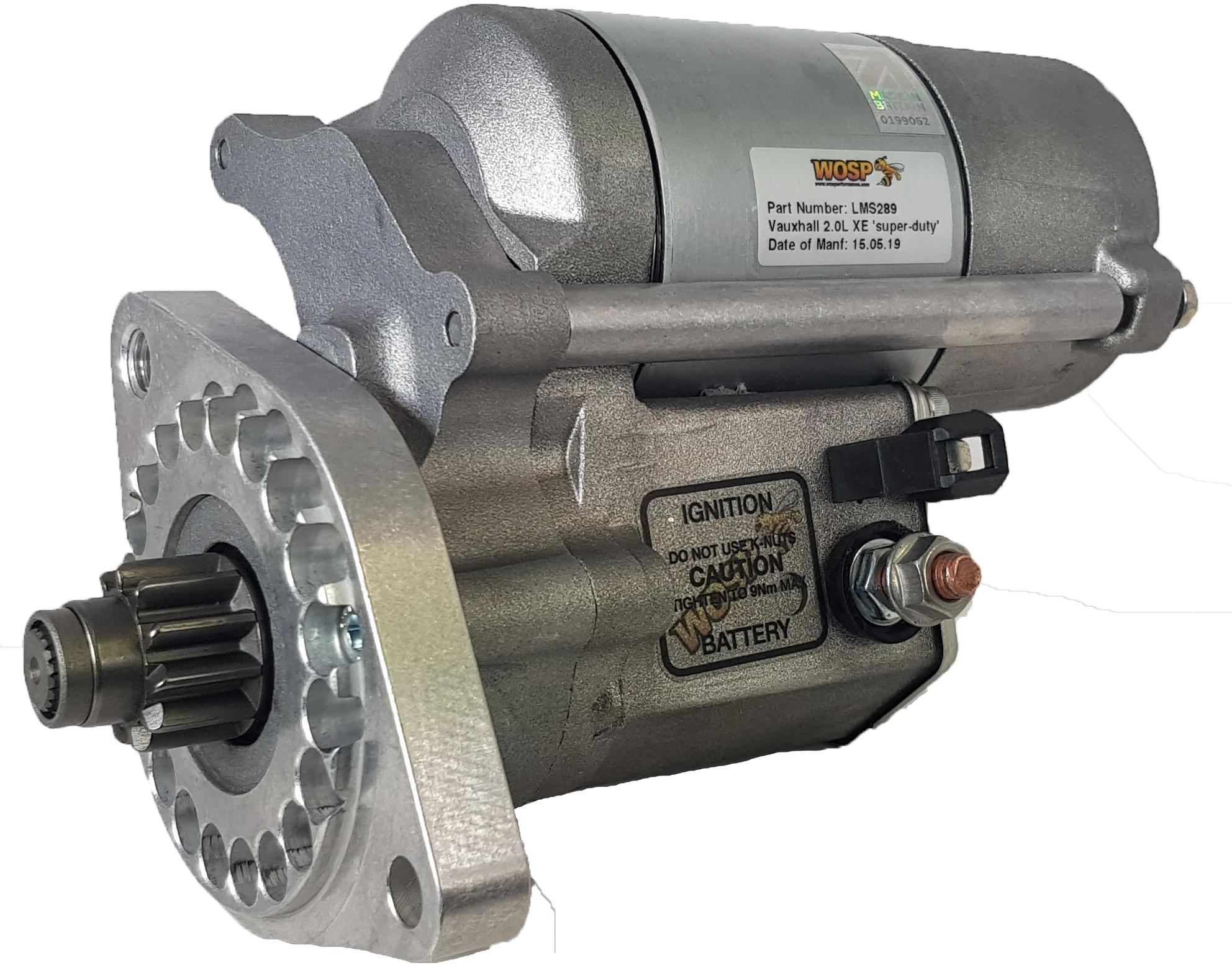 Wosp Vauxhall / Opel 2.0L XE 'redtop' super-duty starter motor (LMS289)