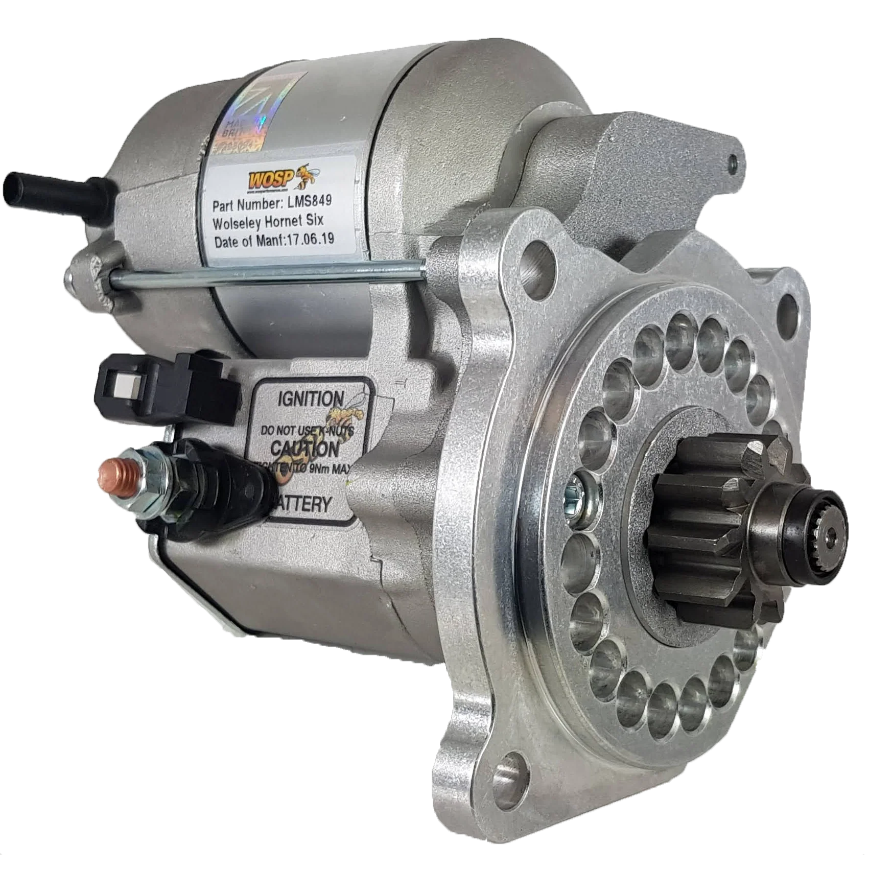 Wosp Wolseley Hornet Six high torque starter motor (LMS849)